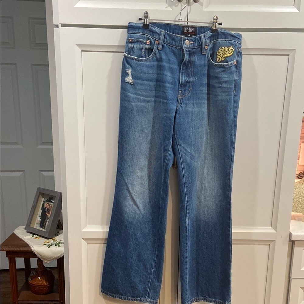 Lucky Brand Women's Rolling Stones Boyfriend Flare Jean Size 10